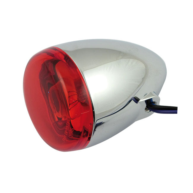 Chris, bullet turn signal. Chrome. Red lens Turn Signals Chris Products