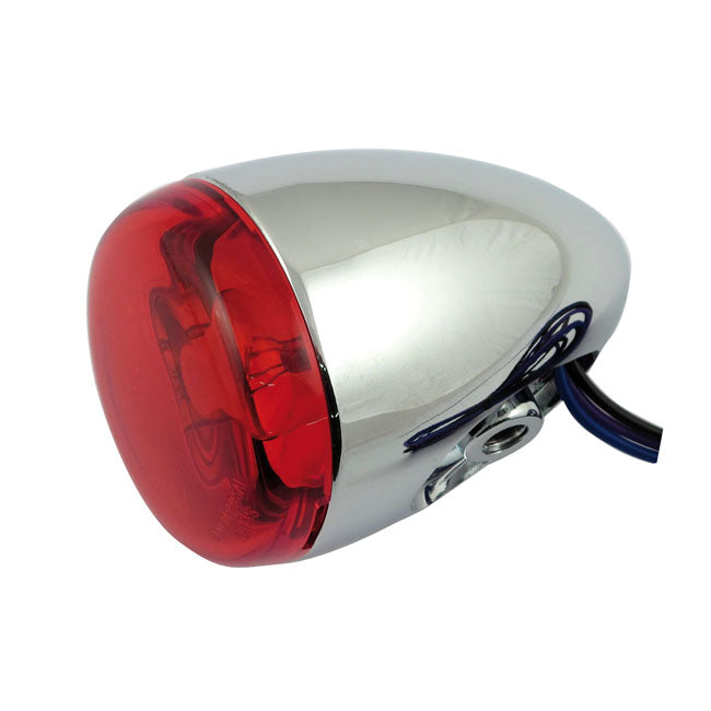 Chris, bullet turn signal. Chrome. Red lens Turn Signals Chris Products