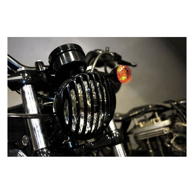 Headlight Grill 5 3/4", Black Headlight Accessories Rough Crafts Default Title