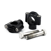 Rough Crafts Finned Risers For 1" Handlebars, Black Risers Rough Crafts