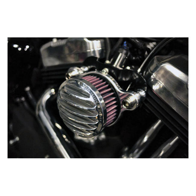 Air Cleaner Kit, Polished - 04-22 XL Sportster Air Cleaner Rough Crafts