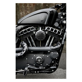 Point Cover 2 Hole, Black - 70-99 Big Twin & 71- 22 XL Sportster Timing Cover Rough Crafts Default Title