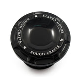 Rough Crafts Groove Gas Cap, Black Gascaps Rough Crafts