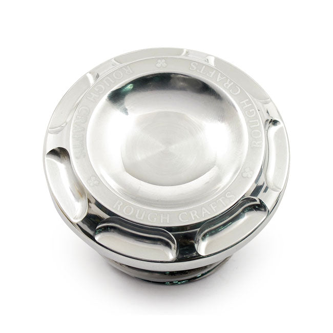 Rough Crafts Groove Gas Cap, Polished Gascaps Rough Crafts