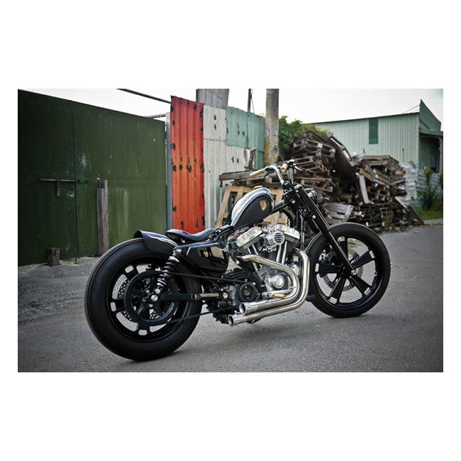 Bobbed Rear Fiberglass Fender Kit, Black - 04-22 XL Sportster Rear Fender Rough Crafts Default Title