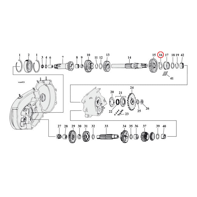 Thrust Washer, Transmission Mainshaft, Right Side .0675" Transmission Parts Mcs