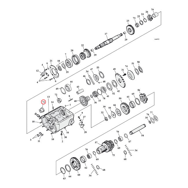 Bushing, Countershaft. Starter Side. +.005" Transmission Parts Mcs