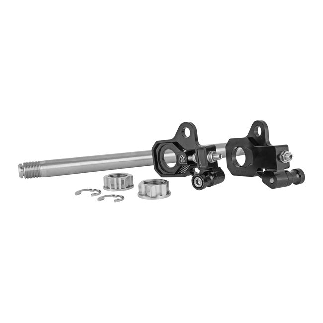 Performance Machine (Pm) Axle Adjuster Kit Blk Wheel Axles Adjusters Performance Machine