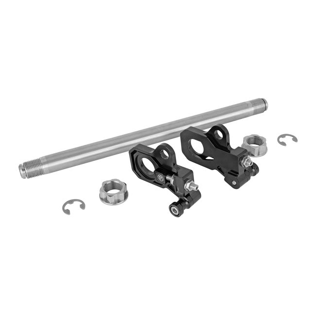 Performance Machine (Pm) Axle Adjuster Kit Blk Wheel Axles Adjusters Performance Machine