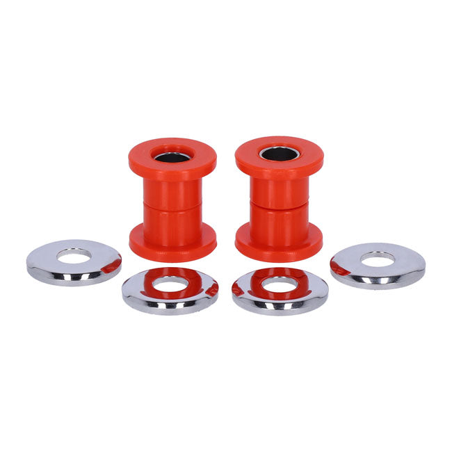 Handlebar Damper Kit, Red Polyurethane Risers Mounts Mcs