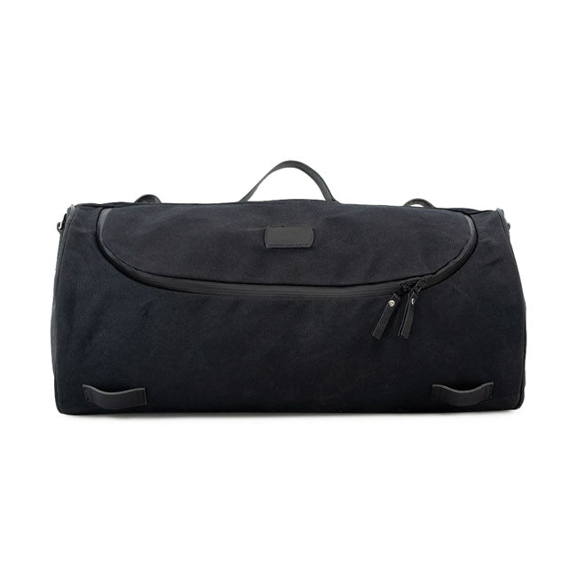 Long Ride, Roll Bag Waxed Cotton Wide. Black Wax Tool & Fork Bags Longride