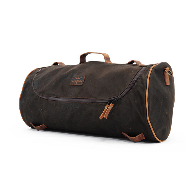 Long Ride, Roll Bag Waxed Cotton Wide. Khaki Wax Tool & Fork Bags Longride