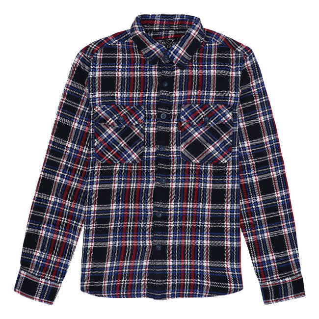 13 1/2 Woodland check shirt navy/red SHIRTS 13 And A Half Company