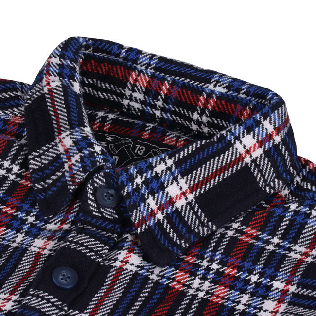 13 1/2 Woodland Check Shirt, Navy/Red Shirt 13 And A Half Company