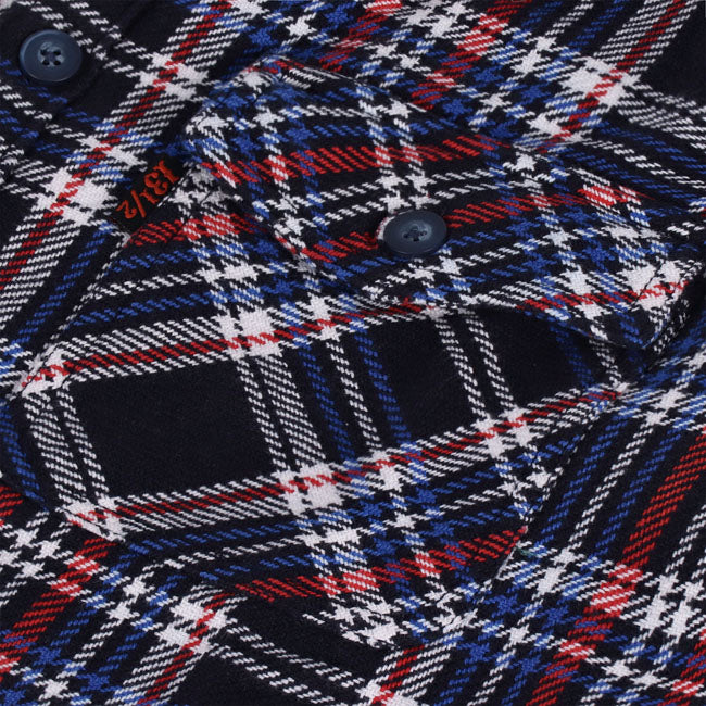 13 1/2 Woodland check shirt navy/red SHIRTS 13 And A Half Company