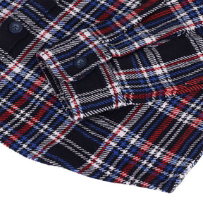 13 1/2 Woodland check shirt navy/red SHIRTS 13 And A Half Company