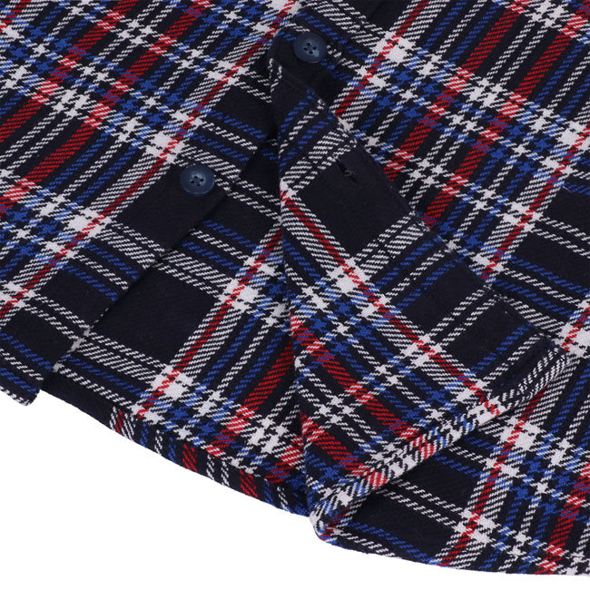 13 1/2 Woodland check shirt navy/red SHIRTS 13 And A Half Company