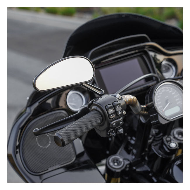 Downdraft Forged Mirrors, Black Mirrors Arlen Ness