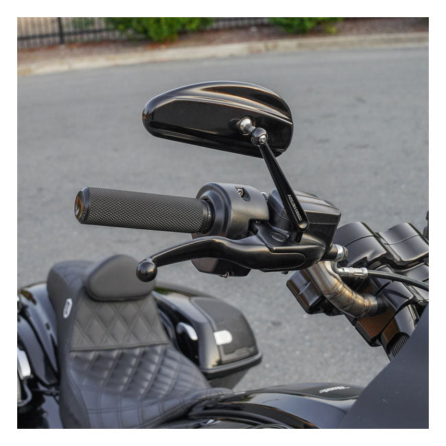 Downdraft Forged Mirrors, Black Mirrors Arlen Ness
