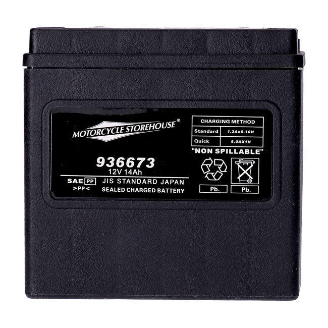 Mcs, Standard Series Agm Sealed Battery. 12 V, 14 Ah. 240 Cca Batteries Mcs