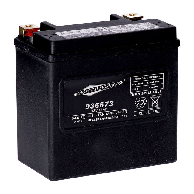 Mcs, Standard Series Agm Sealed Battery. 12 V, 14 Ah. 240 Cca Batteries Mcs
