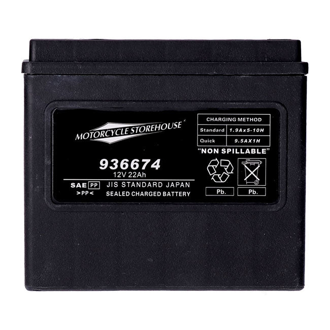 Mcs, Standard Series Agm Sealed Battery. 12v, 22ah. 325cca Batteries Mcs