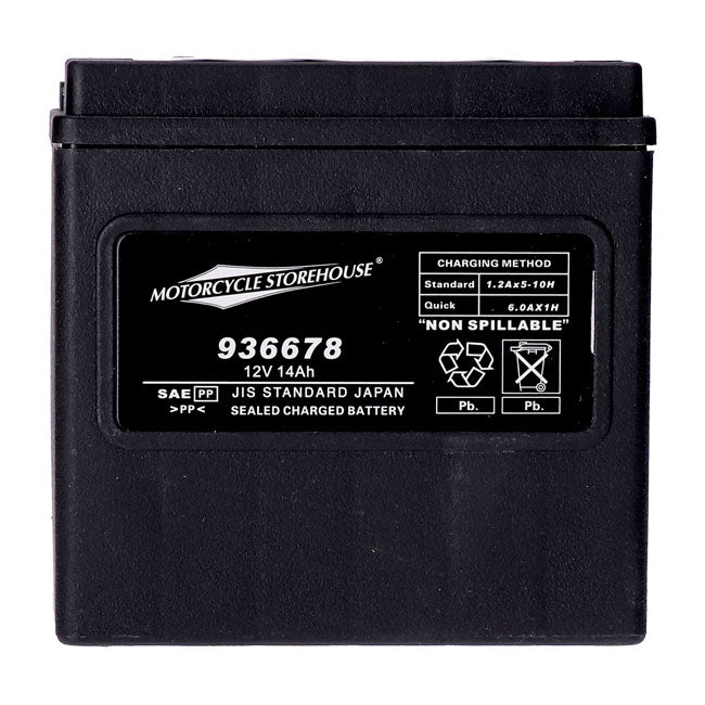 Mcs, Standard Series Agm Sealed Battery. 12v, 14ah. 240cca Batteries Mcs