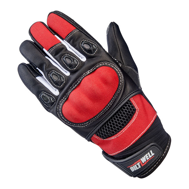 Biltwell Bridgeport gloves red/black Gloves Biltwell
