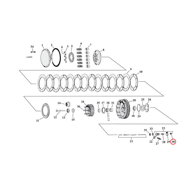 Lock Nut, Clutch Adj. Screw Clutch Misc Mcs