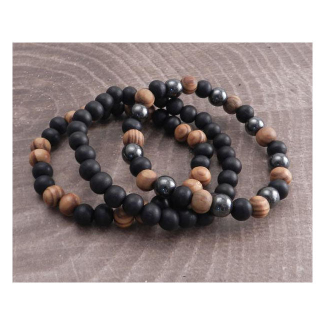 Amigaz Earth Wood Bead Bracelet Amigaz