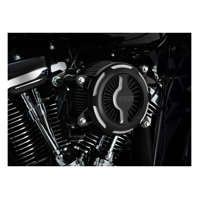 Vance & Hines VO2 Blade Air Cleaner, Black Contrast - 17-23 Touring & 17-23 Trike & 18-23 Softail Air Cleaner Vance & Hines