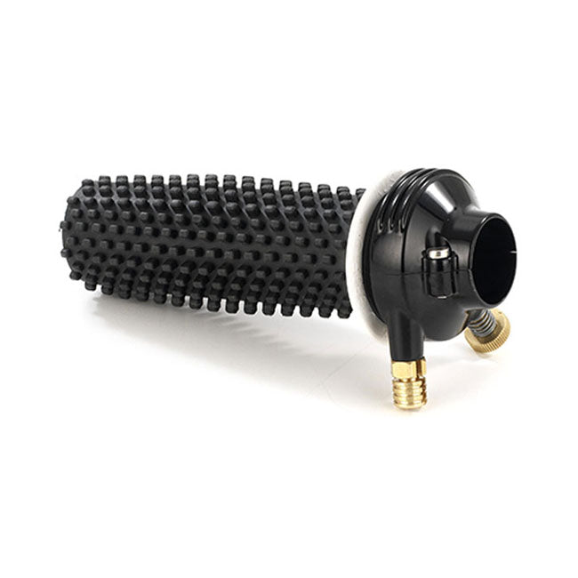 Kustom Tech 7/8" Deluxe Throttle Housing, Black Anodized Forged brass Throttle Housings Kustom Tech