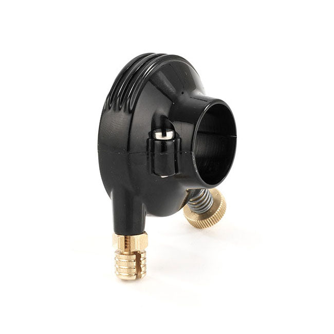 Kustom Tech 7/8" Deluxe Throttle Housing, Black Anodized Forged brass Throttle Housings Kustom Tech