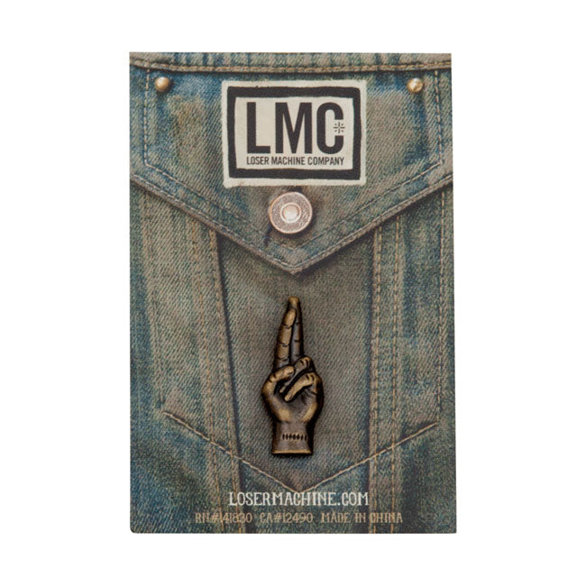 Loser Machine Lmc Good Luck Pin Anitque Brass Loser Machine Company