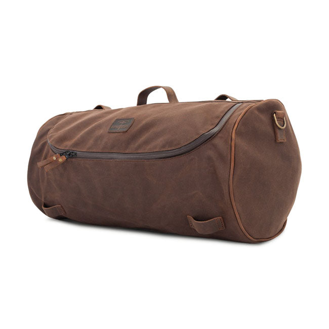 Long Ride, Roll Bag Waxed Cotton Wide. Brown Wax Tool & Fork Bags Longride