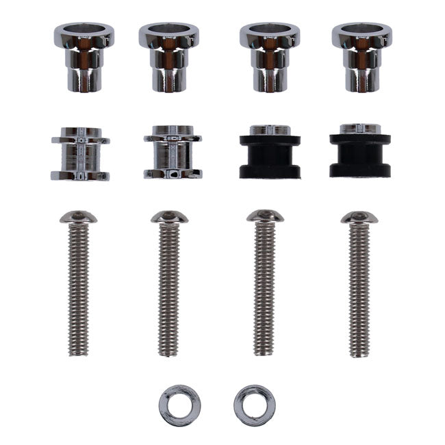 Mcs MCS Docking Hardware Kit, Chrome - 18+ Softail Sissy Bars Misc Mcs