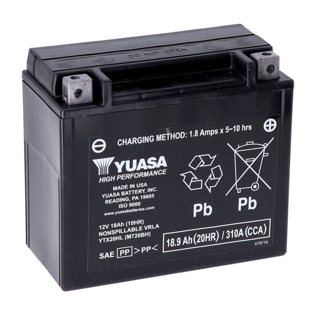 Yuasa, High performance AGM battery, YTX20HL-WC Batteries Yuasa