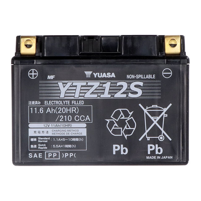 Yuasa, High performance AGM battery, YTZ12S Batteries Yuasa