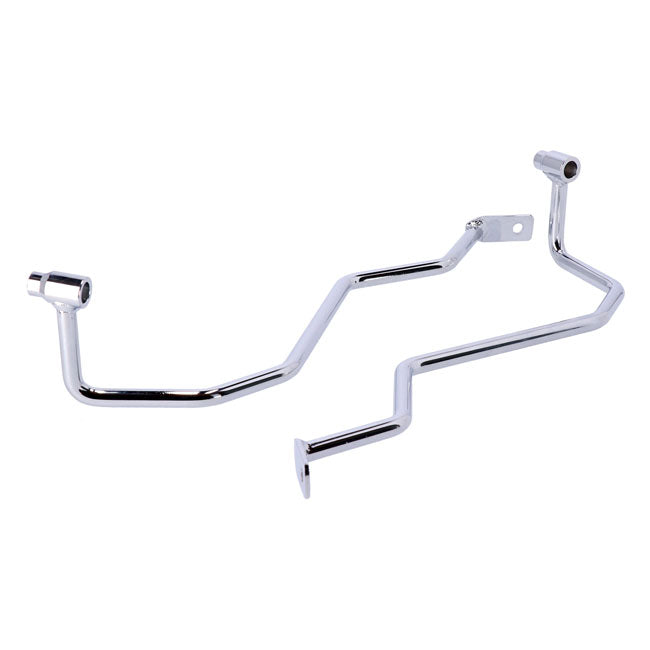 Highway Hawk, Saddlebag Support Kit. Chrome Saddlebags Support Kits Highway Hawk