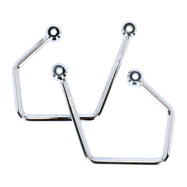 Highway Hawk, Saddlebag Support Kit. Chrome Saddlebags Support Kits Highway Hawk