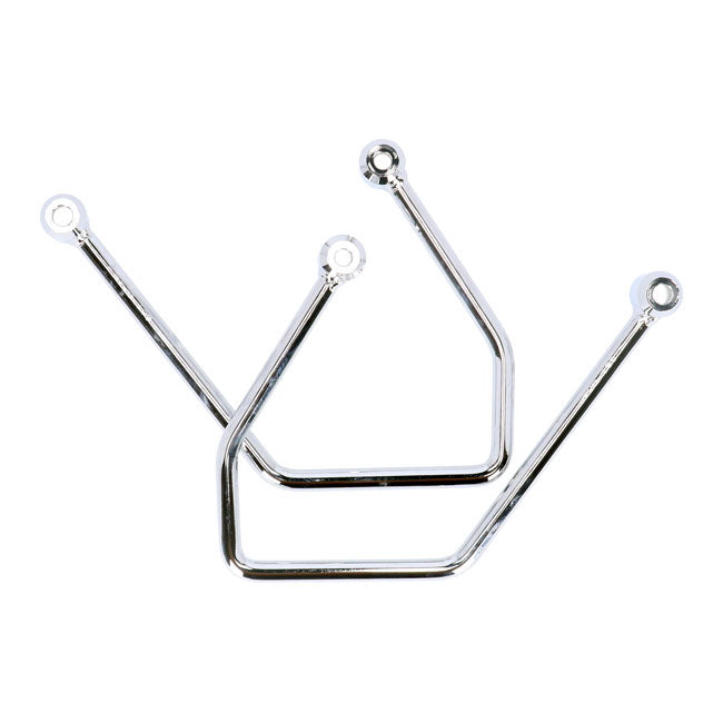 Highway Hawk, Saddlebag Support Kit. Chrome Saddlebags Support Kits Highway Hawk