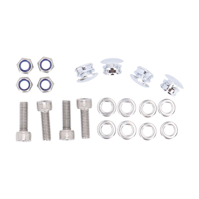 Highway Hawk, Saddlebag Support Kit. Chrome Saddlebags Support Kits Highway Hawk