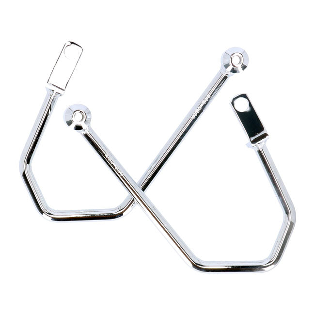 Highway Hawk, Saddlebag Support Kit. Chrome Saddlebags Support Kits Highway Hawk