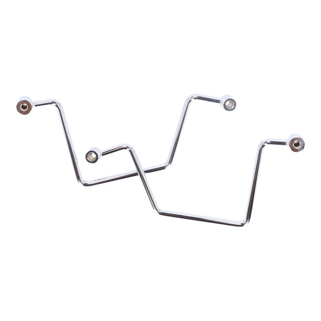 Highway Hawk, Saddlebag Support Kit. Chrome Saddlebags Support Kits Highway Hawk