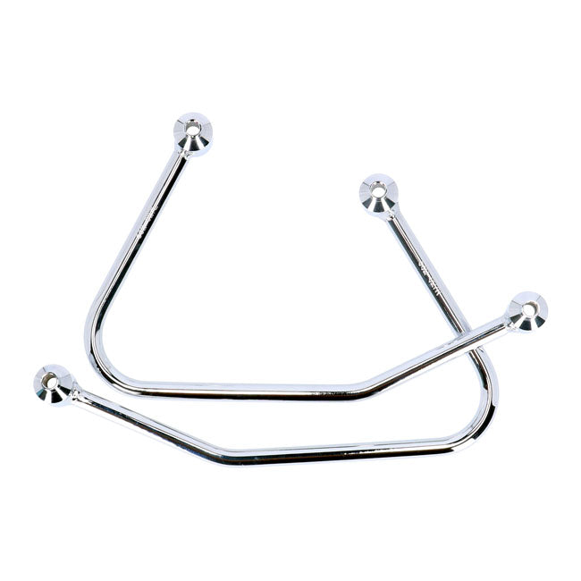 Highway Hawk, Saddlebag Support Kit. Chrome Saddlebags Support Kits Highway Hawk