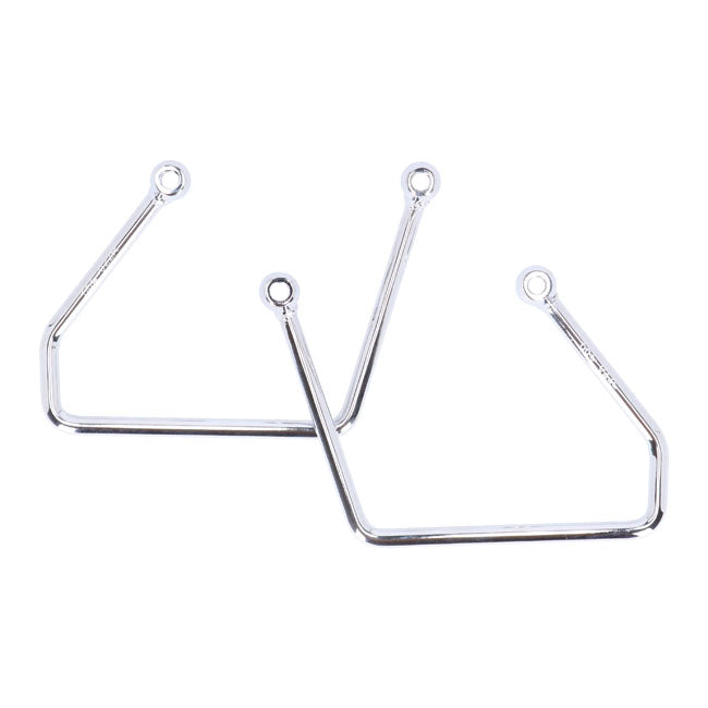 Highway Hawk, Saddlebag Support Kit. Chrome Saddlebags Support Kits Highway Hawk