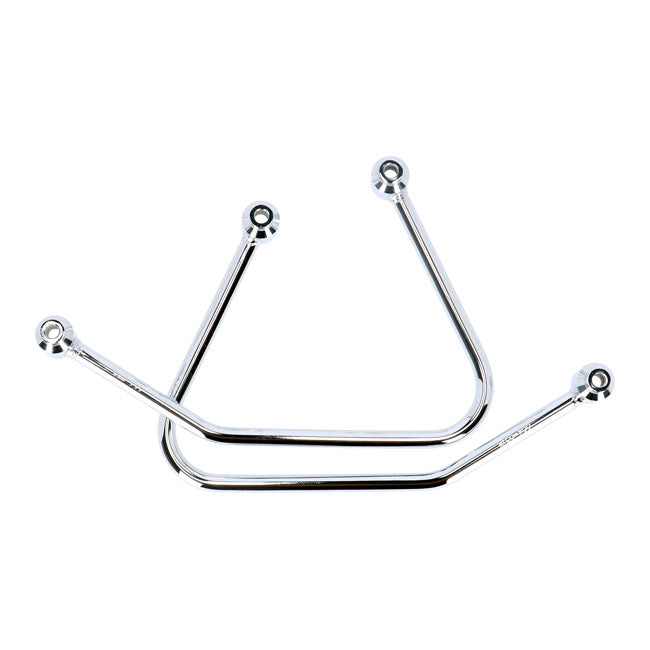 Highway Hawk, Saddlebag Support Kit. Chrome Saddlebags Support Kits Highway Hawk