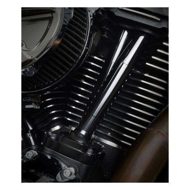 JIMS, M8 low profile tappet and pushrod cover kit. Black Tappet Block Covers Jims