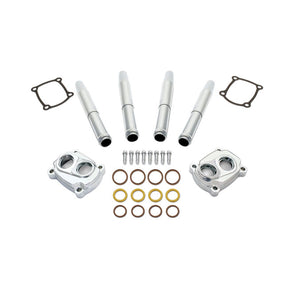 JIMS, M8 low profile tappet and pushrod cover kit. Chrome Tappet Block Covers Jims
