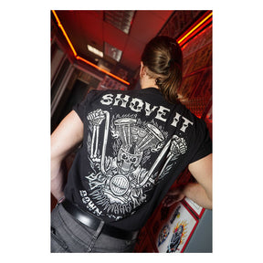 Down N Out Shove It T Shirt Black T-Shirt Down N Out